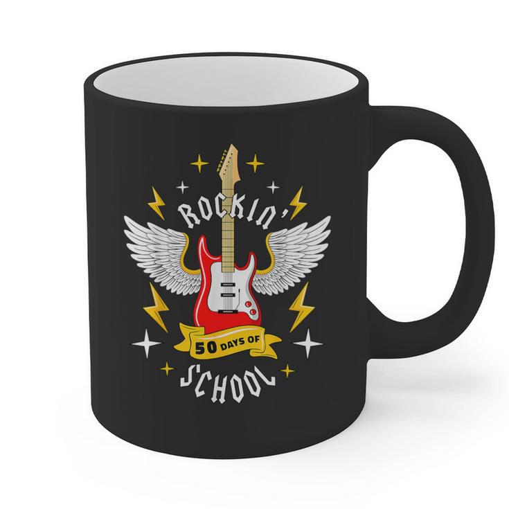 Rockin 50 Days Of School 50th Day Of School Teacher Student Men Women Girls Kids Graphic Print Coffee Mug