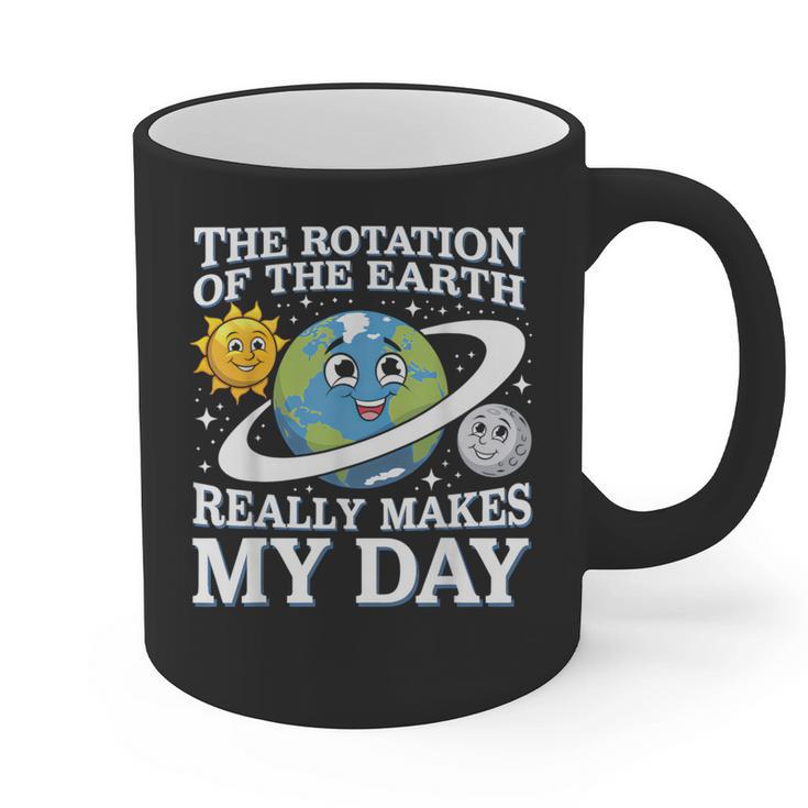 Rotation Of Earth Science Teacher Earth Day Men Women Graphic Print Coffee Mug
