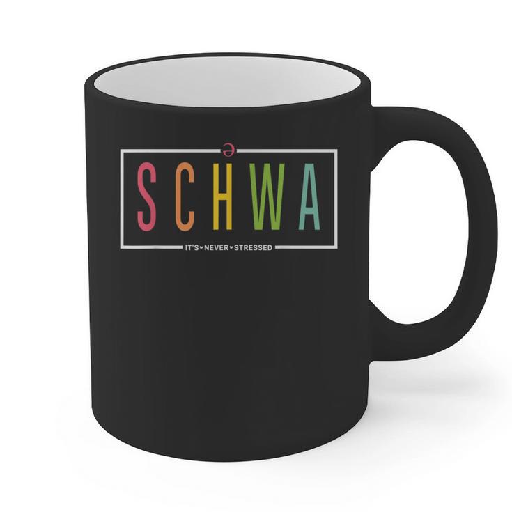 Schwa Teacher Reading Literacy For English Grammar Teachers Graphic Print Coffee Mug