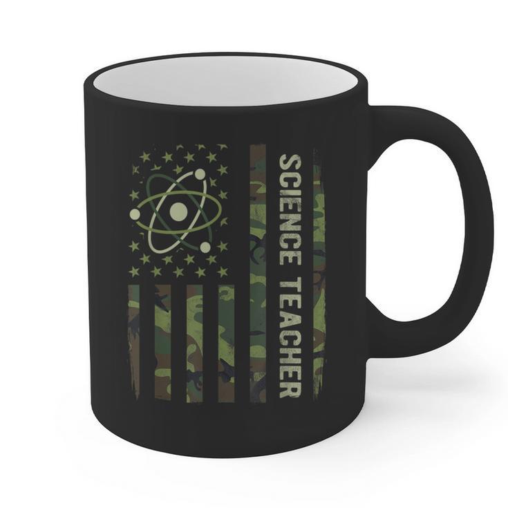 Science Teacher Camo American Flag Back To School Graphic Print Coffee Mug
