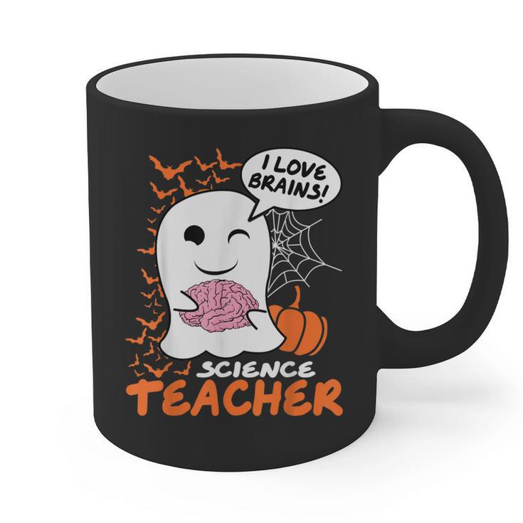 Science Teacher Cute Ghost Halloween Teacher Men Women Graphic Print Coffee Mug