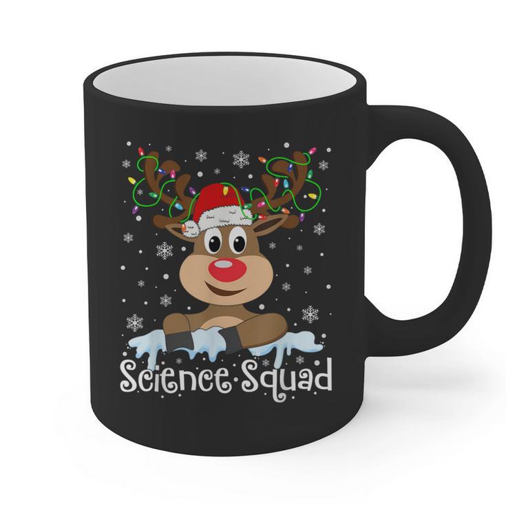 Science Teacher Squad Reindeer Christmas Teacher Xmas Lights For Men Women Graphic Print Coffee Mug