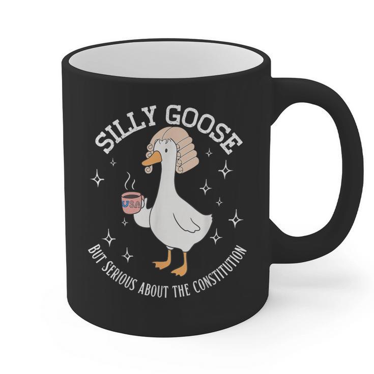 Silly Goose Constitution History Teacher Middle School Graphic Print Coffee Mug