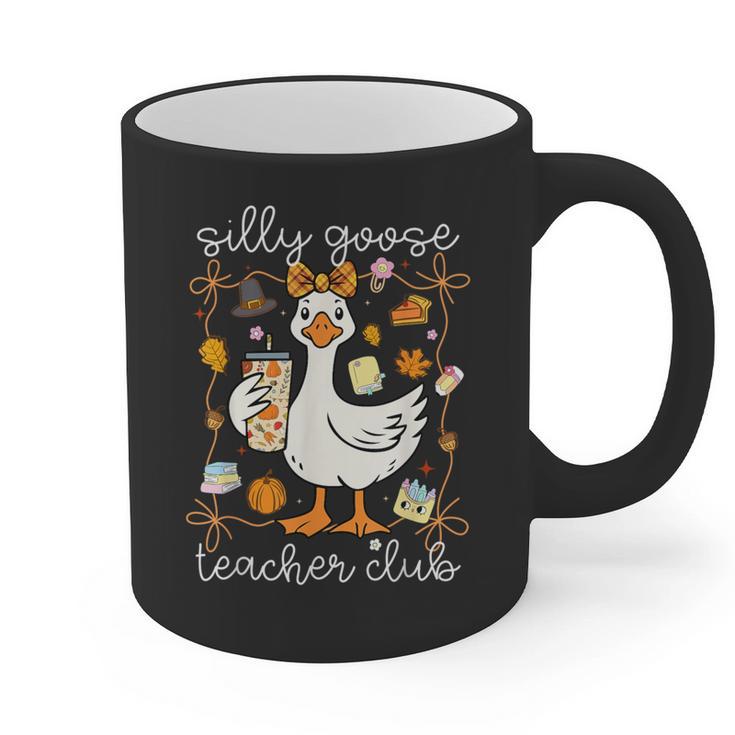 Silly Goose Teachers Club Cozy Fall Teacher Graphic Print Coffee Mug