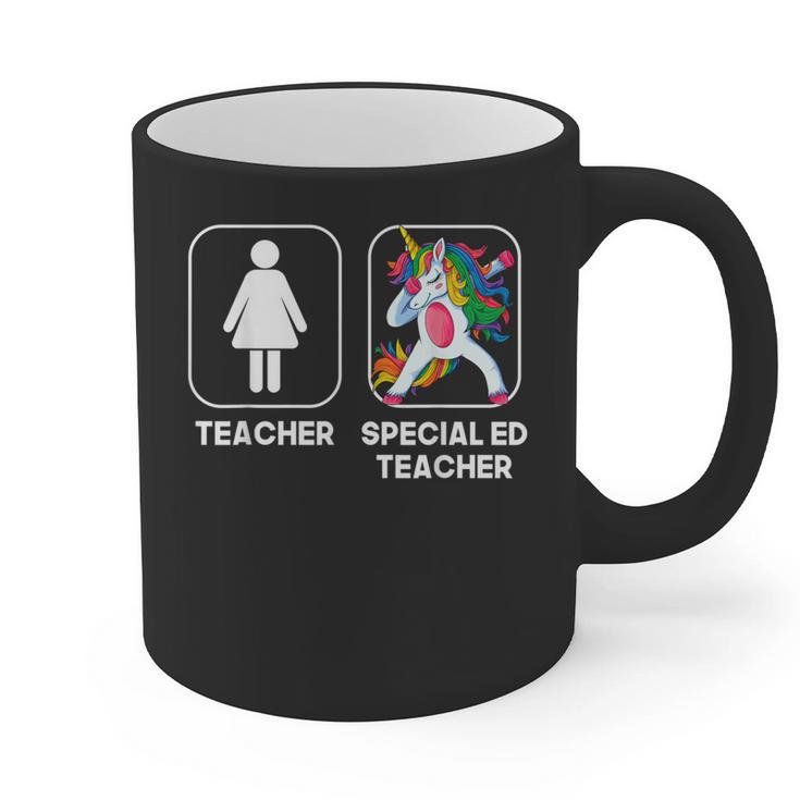 Special Ed Teacher Dabbing Unicorn Teacher Women Graphic Print Coffee Mug