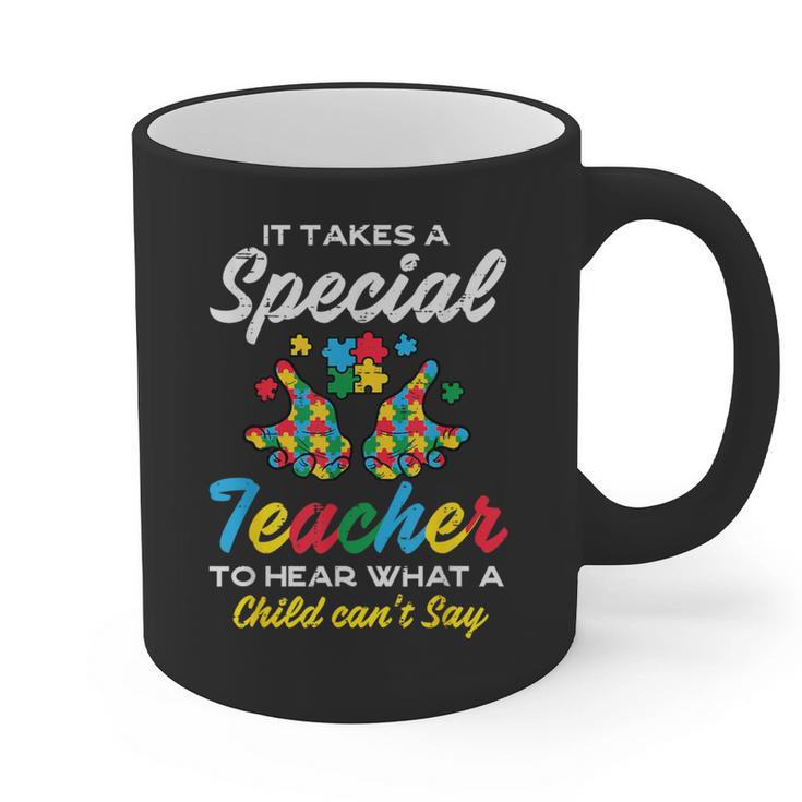 Special Teacher To Hear Child Cant Say Autism Awareness Sped Graphic Print Coffee Mug