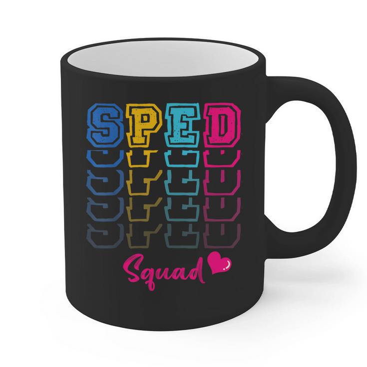 SPED Squad Proud Special Education Para Teacher Colorful Graphic Print Coffee Mug