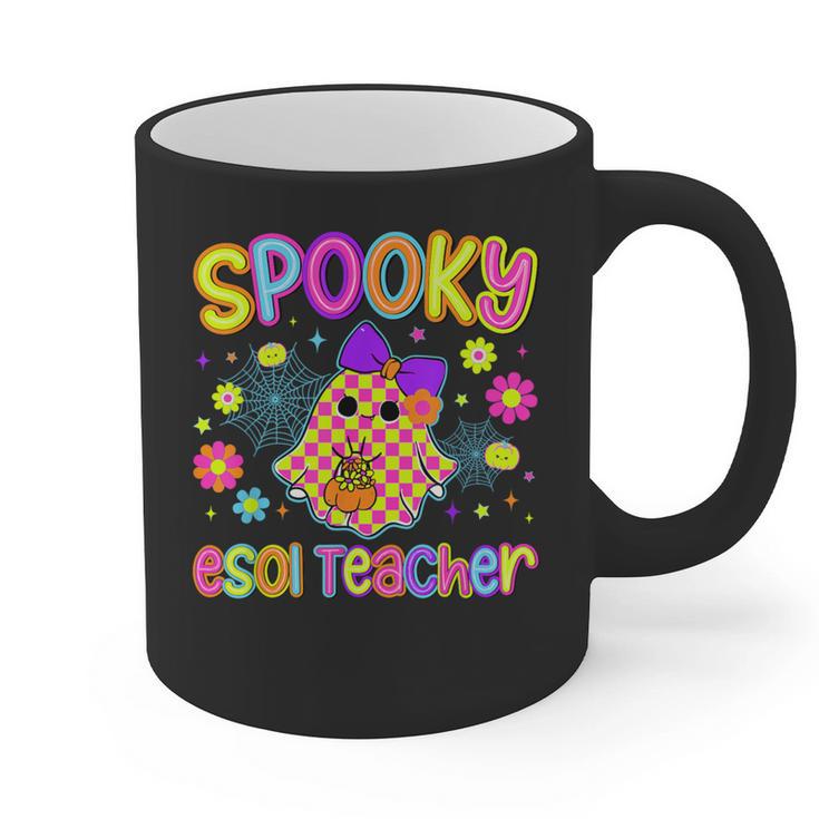 Spooky ESOL Teacher Halloween ESOL Teaching Coquette Graphic Print Coffee Mug