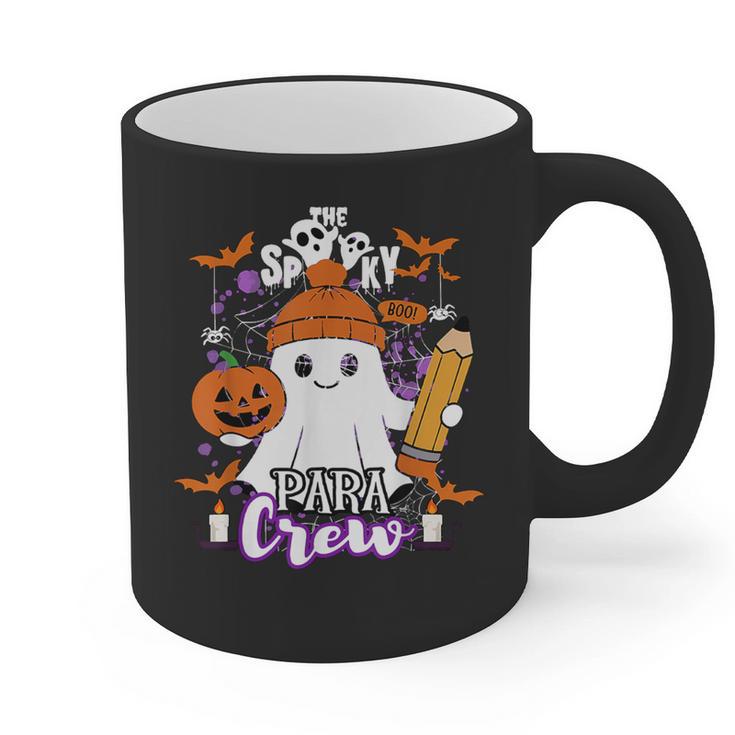 Spooky Para Crew Ghost Halloween Paraprofessional Teacher Graphic Print Coffee Mug