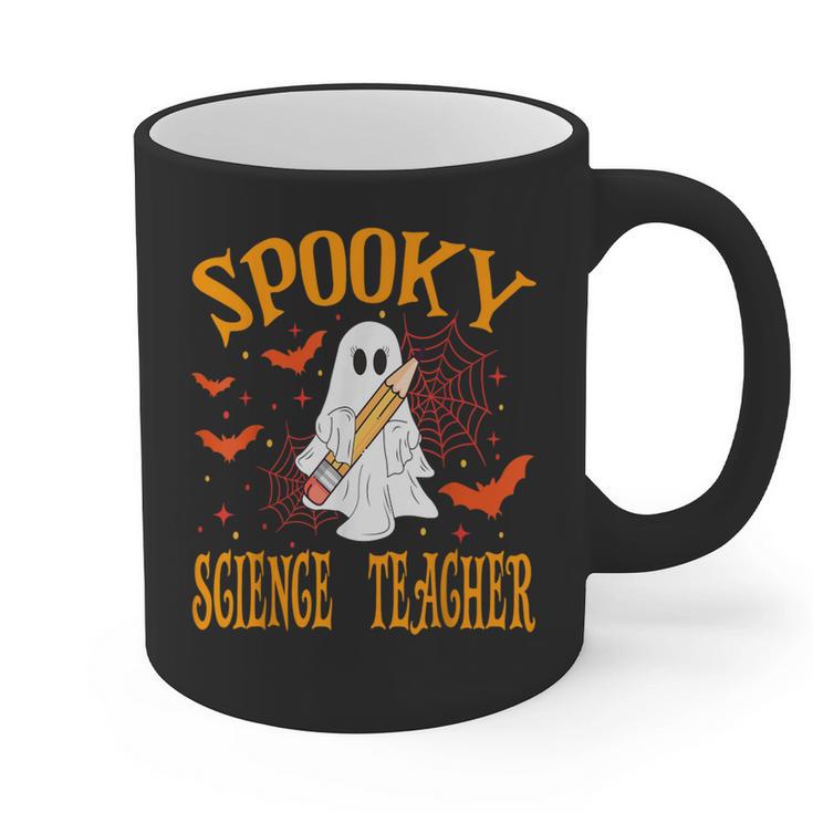 Spooky Science Teacher Ghost Halloween School Women Graphic Print Coffee Mug