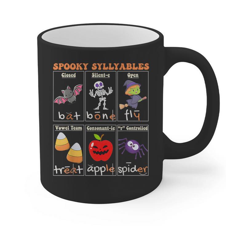 Spooky Syllables Halloween Teacher Student Education Graphic Print Coffee Mug