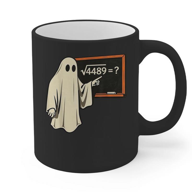 Square Root 67 Ghost Math Teacher 4489 Meme Halloween Graphic Print Coffee Mug
