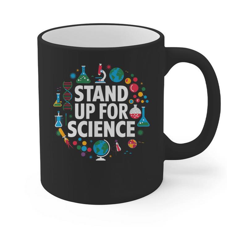 Stand Up For Science STEM Advocacy Pro Scientific Teacher Graphic Print Coffee Mug