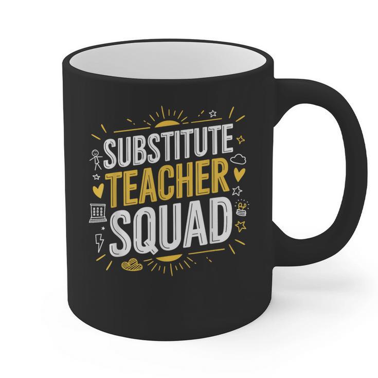 Substitute Teacher Squad Sub Teacher Substitute Teaching Graphic Print Coffee Mug