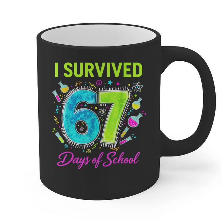 I Survived 67 Days Of School 67 Meme Science Teacher Graphic Print Coffee Mug