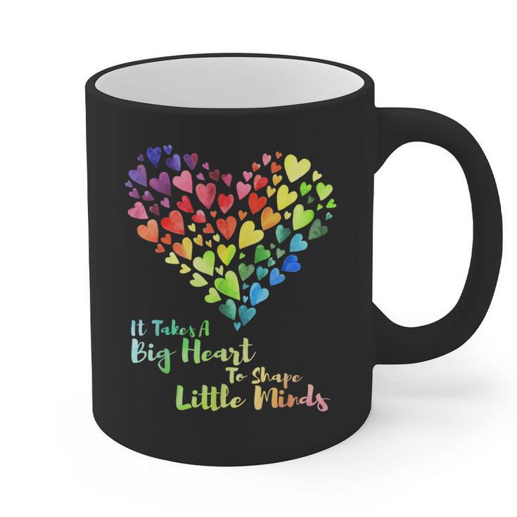 It Takes A Big Heart To Shape Little Minds Teacher Student Men Women Kids Graphic Print Coffee Mug