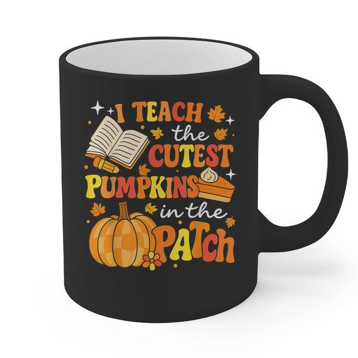 I Teach The Coolest Pumpkins In The Patch Teacher Halloween Graphic Print Coffee Mug
