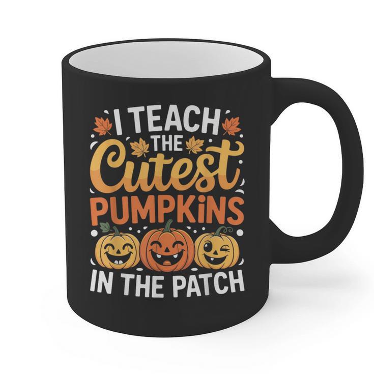 I Teach The Cutest Pumpkins Tshirt Halloween Teacher Graphic Print Coffee Mug
