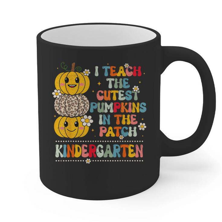 I Teach The Cutest Pumpkins Kindergarten Teacher Halloween Graphic Print Coffee Mug