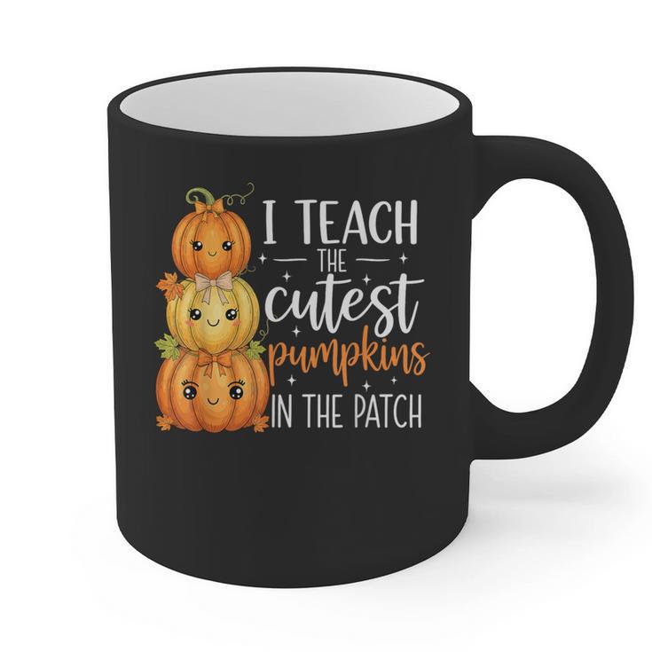 I Teach The Cutest Pumpkins In The Patch Fall Autumn Teacher Graphic Print Coffee Mug