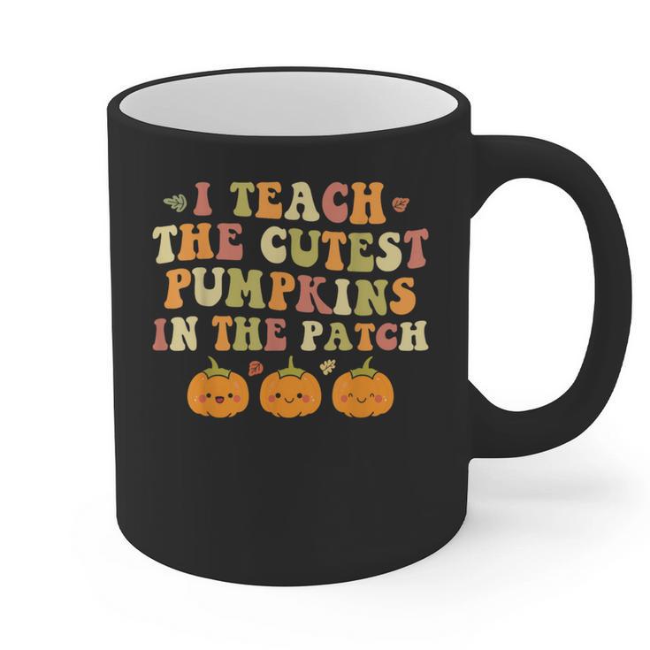 I Teach The Cutest Pumpkins In The Patch Fall Season Teacher Graphic Print Coffee Mug