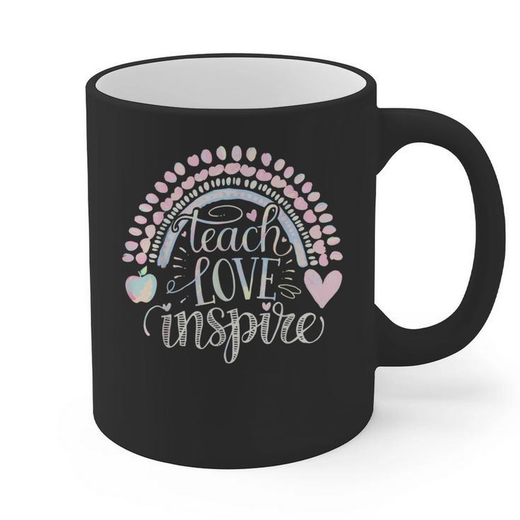 Teach Love Inspire Teacher Graphic Print Coffee Mug