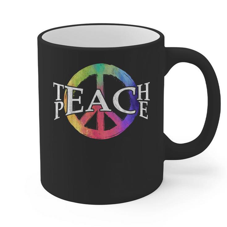 Teach Peace For Teachers And Educators Counselor Graphic Print Coffee Mug