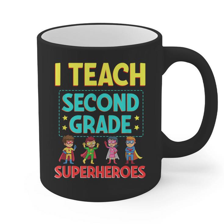 I Teach Second Grade Superheroes Teacher Superhero Graphic Print Coffee Mug