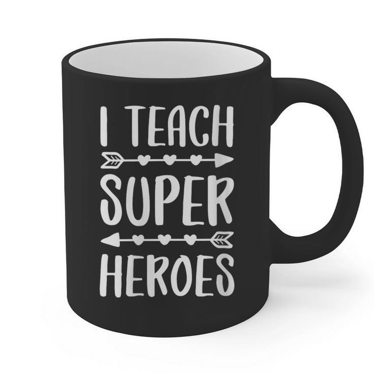 I Teach Superheroes Shirt Men Women School Teacher Graphic Print Coffee Mug