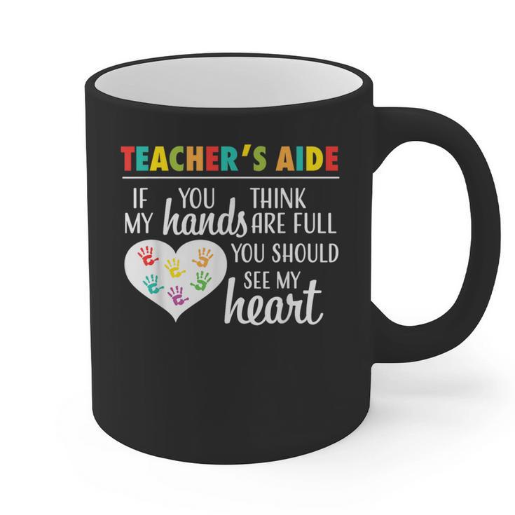 Teacher Aide Appreciation Cute Heart Tee For Women Graphic Print Coffee Mug