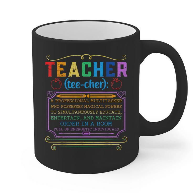 Teacher Definition Teaching School Teacher Graphic Print Coffee Mug