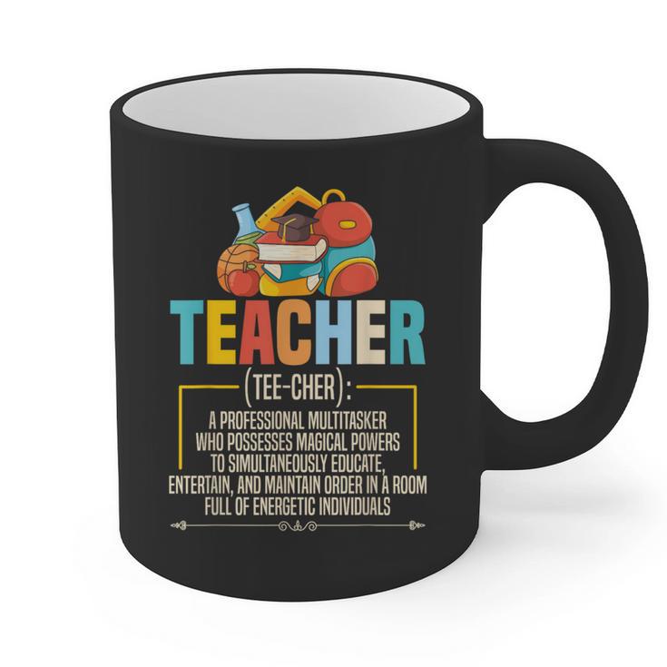 Teacher Definition Teaching School Teacher Men Women Graphic Print Coffee Mug