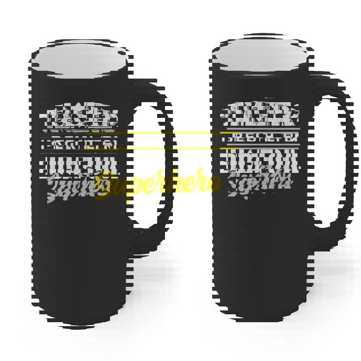 Teacher Educational Superhero School Teachers Graphic Print Coffee Mug