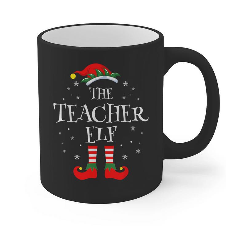 The Teacher Elf Christmas Family Matching Group Xmas Graphic Print Coffee Mug
