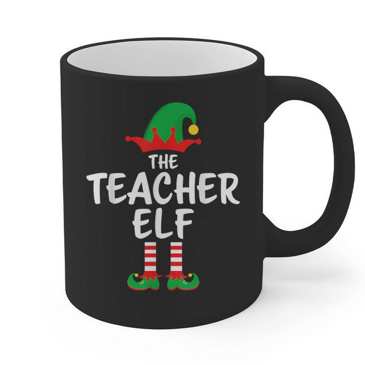 The Teacher Elf Matching Family Christmas Graphic Print Coffee Mug