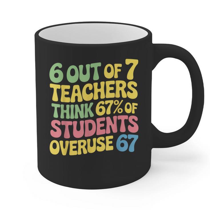 Teacher Overuse 67 Teacher Graphic Print Coffee Mug