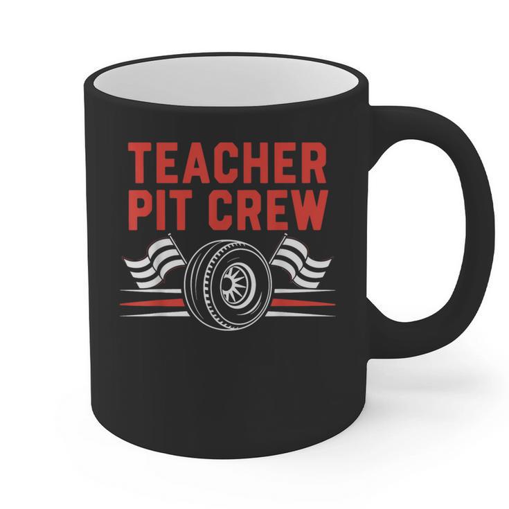Teacher Pit Crew Race Car Driver Costume Men Women Kids Graphic Print Coffee Mug