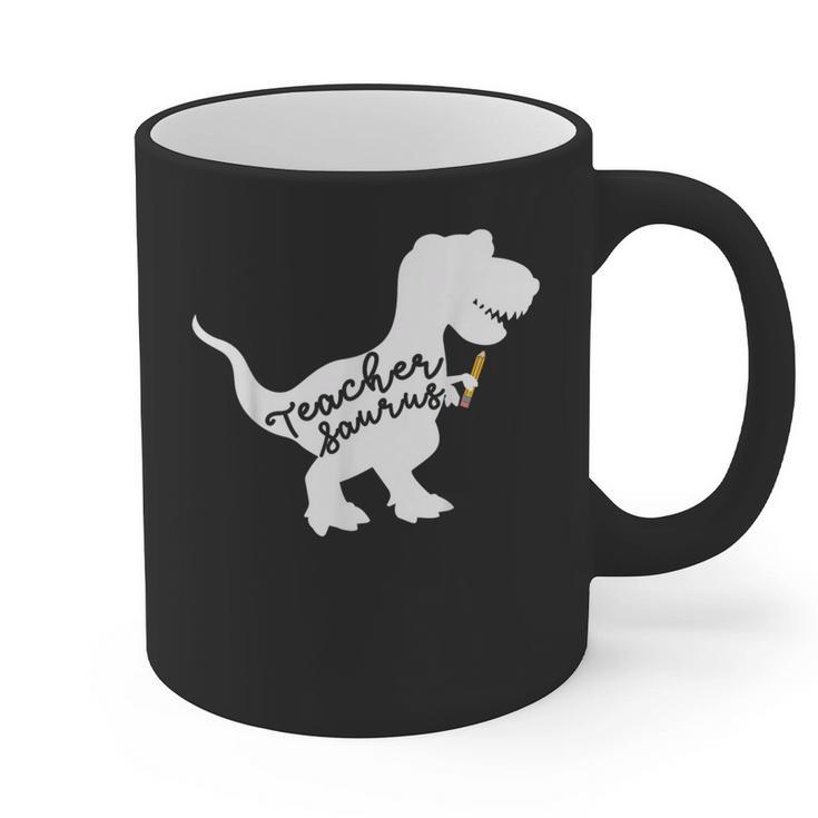Teacher Saurus T Shirt For Men And Women Graphic Print Coffee Mug
