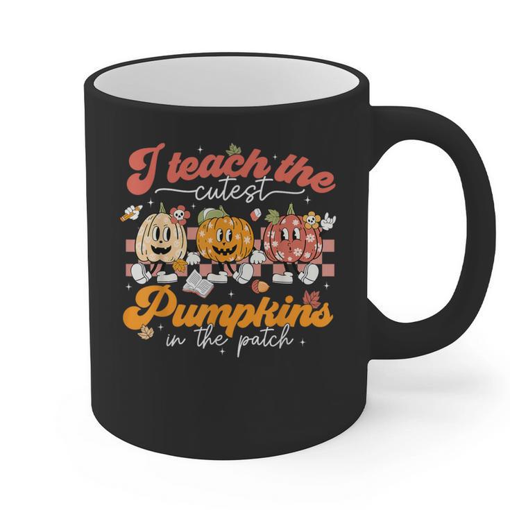 Teacher I Teach The Cutest Pumpkins In The Patch Fall Autumn Graphic Print Coffee Mug