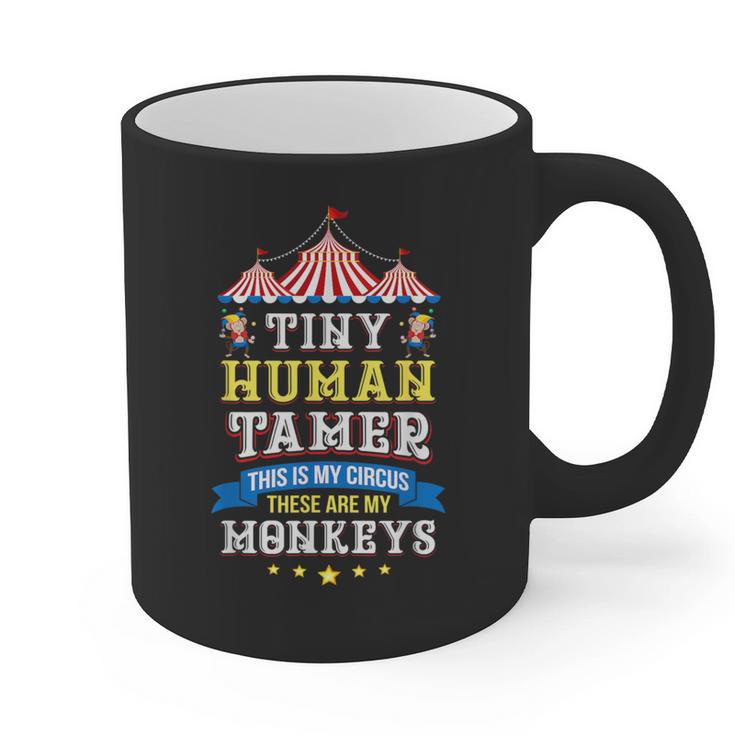 Teacher Tiny Human Tamer This My Circus These Are My Monkeys Graphic Print Coffee Mug