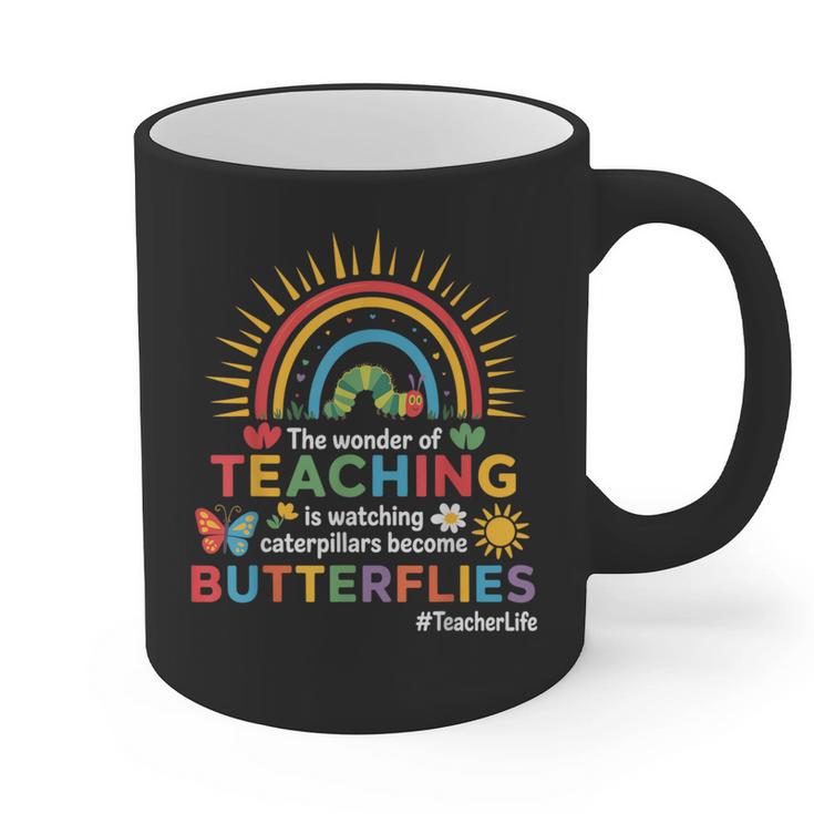 Teacher The Wonder Of Teaching Is Watching Caterpillar Graphic Print Coffee Mug