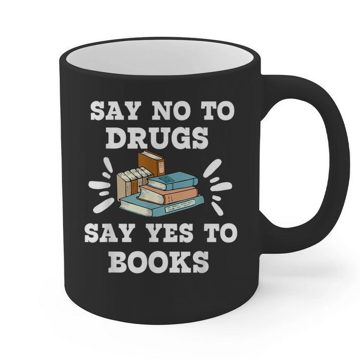 Teachers Red Ribbon Week Say No To Drugs Say Yes To Books Graphic Print Coffee Mug