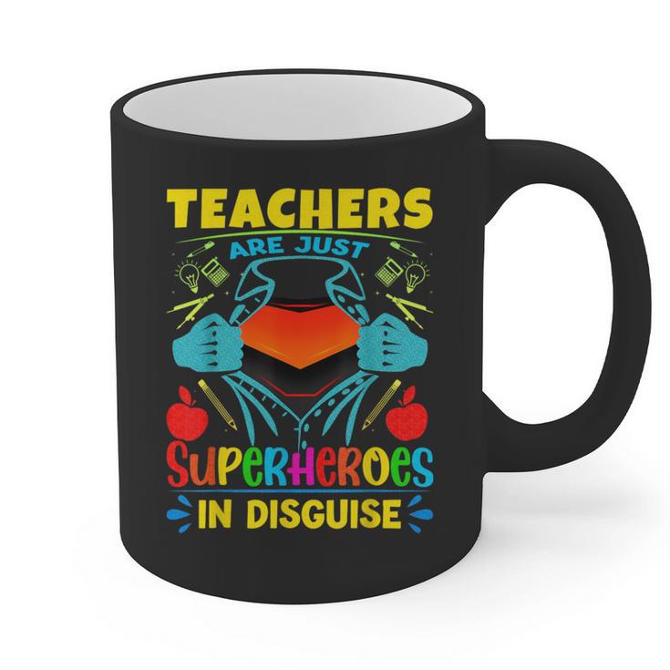 Teachers Are Superheroes – Fun Appreciation Graphic Print Coffee Mug