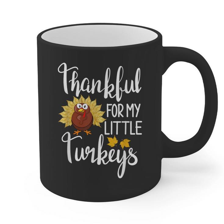 Teachers Thanksgiving Thankful For My Little Turkeys Graphic Print Coffee Mug