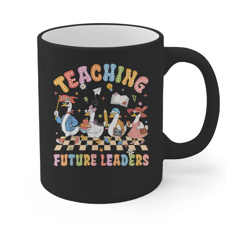 Teaching Future Leaders Teacher Back To School Cute Goose Graphic Print Coffee Mug