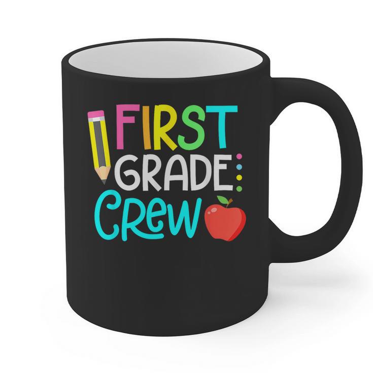 Team 1st Grade Crew Back To School 1st Grade Teacher Kids Graphic Print Coffee Mug