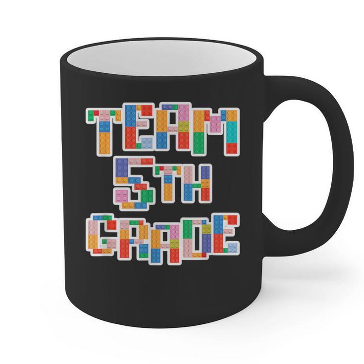 Team 5th Grade Building Blocks Bricks Theme Teacher Team For Men Women Kids Graphic Print Coffee Mug