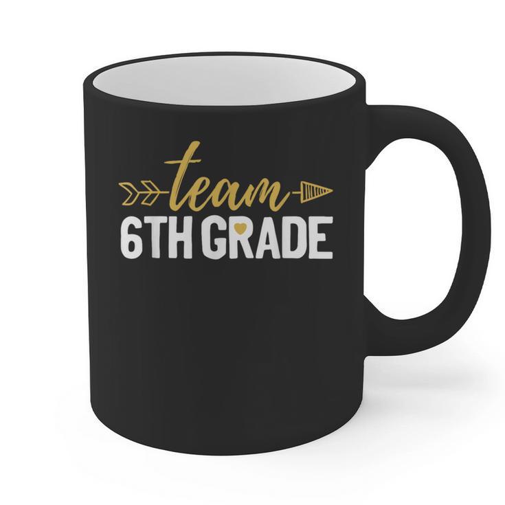 Team 6th Grade Hello Sixth Grade Crew Squad Teacher Kids Graphic Print Coffee Mug