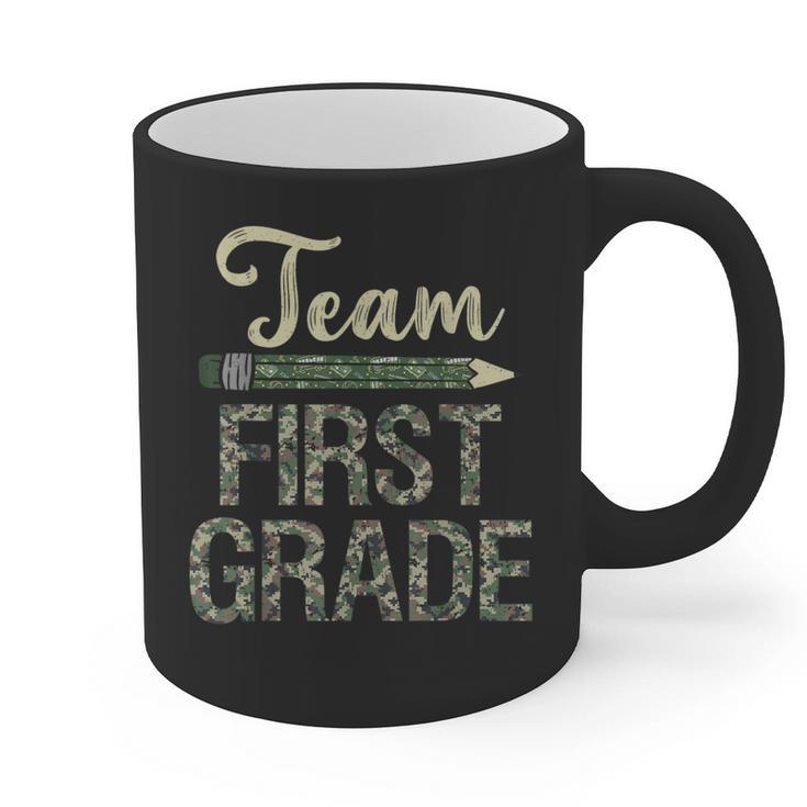 Team First Grade Camo 1st Grade Teacher Camouflage Graphic Print Coffee Mug