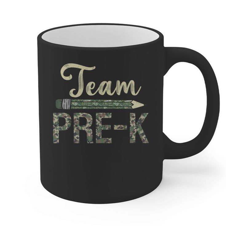Team Pre-K Camo Pre-K Teacher Camouflage Graphic Print Coffee Mug